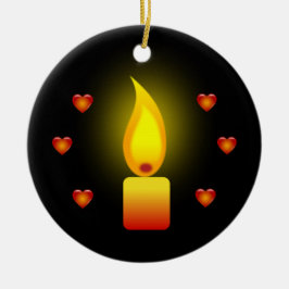 'Kärlek och ljus' citat ' Julgransprydnad Keramik