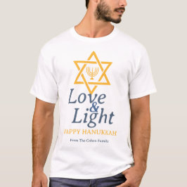 Kärlek och ljus | Enkel Hanukkah-familj T Shirt