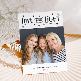 Kärlek och ljus | Foto och Stars Hanukkah Julkort