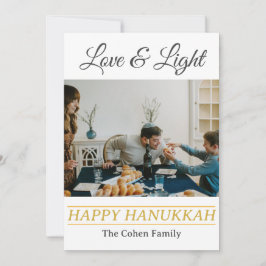 Kärlek och ljus | Foto på den enkla familjen Hanuk Julkort
