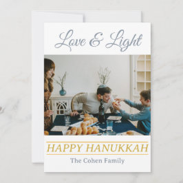 Kärlek och ljus | Foto på den enkla familjen Hanuk Julkort