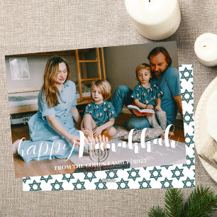 Kärlek och ljus   Foto på familjen Hanukkah Julkort