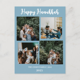 Kärlek och ljus Fotokollage för familjen Hanukka Helg Vykort