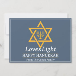 Kärlek och ljus | Fotokollage för familjen Hanukka Julkort