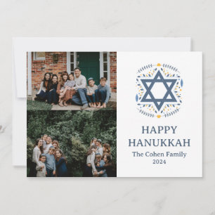 Kärlek och ljus   Fotokollage för familjen Hanukka Julkort