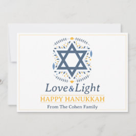 Kärlek och ljus | Fotokollage för familjen Hanukka Julkort
