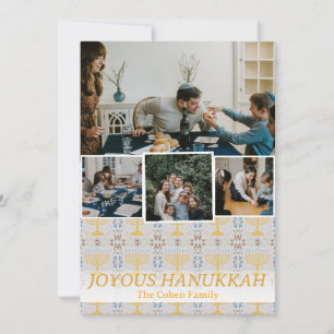 Kärlek och ljus   Fotokollage för familjen Hanukka Julkort