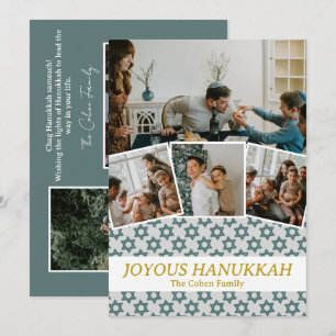 Kärlek och ljus   Fotokollage för familjen Hanukka Julkort