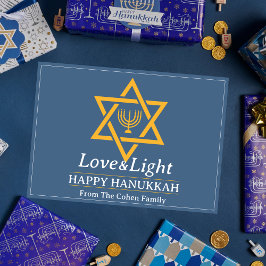 Kärlek och ljus | Fotokollage för familjen Hanukka Julkort