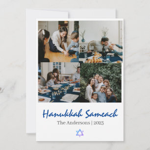 Kärlek och ljus   Fotokollage för familjen Hanukka Julkort