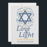 Kärlek och ljus | Fotokollage för familjen Hanukka Julkort<br><div class="desc">Kärlek och ljus | Fotokollage för familjen Hanukkah</div>