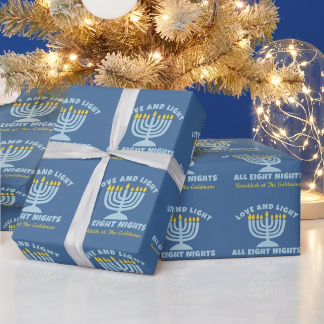 "Kärlek och ljus" judisk åtta natten i Hanukkah Presentpapper (Helgdagar)