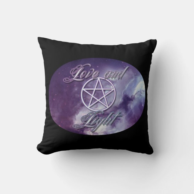 Kärlek och ljus med pentakel kudde (Framsida)