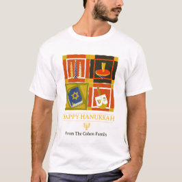 Kärlek och ljus | Modern Hanukkah-familj T Shirt