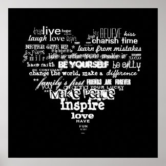 kärlek och lycka poster