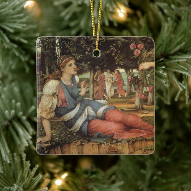 Kärlek och mädchen av John Stanhope Julgransprydnad Keramik (Träd)
