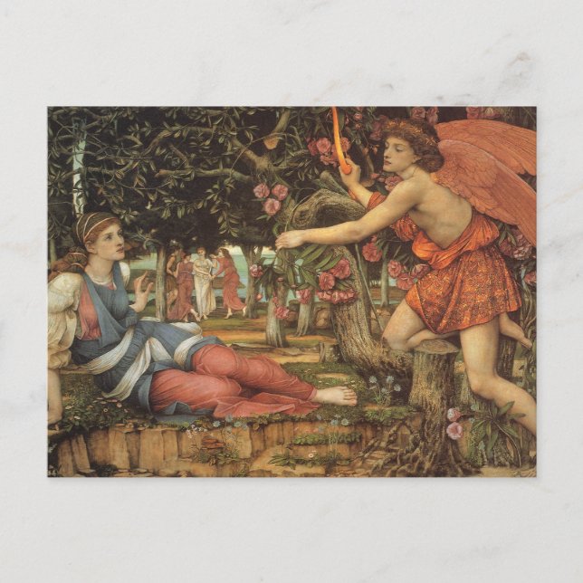 Kärlek och Maiden av John Stanhope Vykort (Framsida)