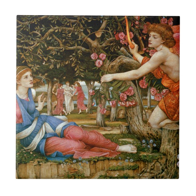 Kärlek och Maiden Kakelplatta (Framsidan)