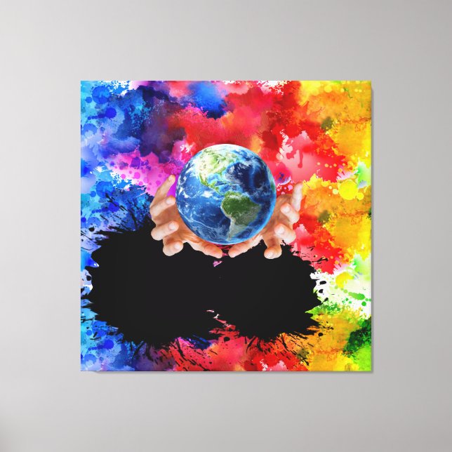 Kärlek och mänskligheten kommer inte att fördärva  canvastryck (Framsida)