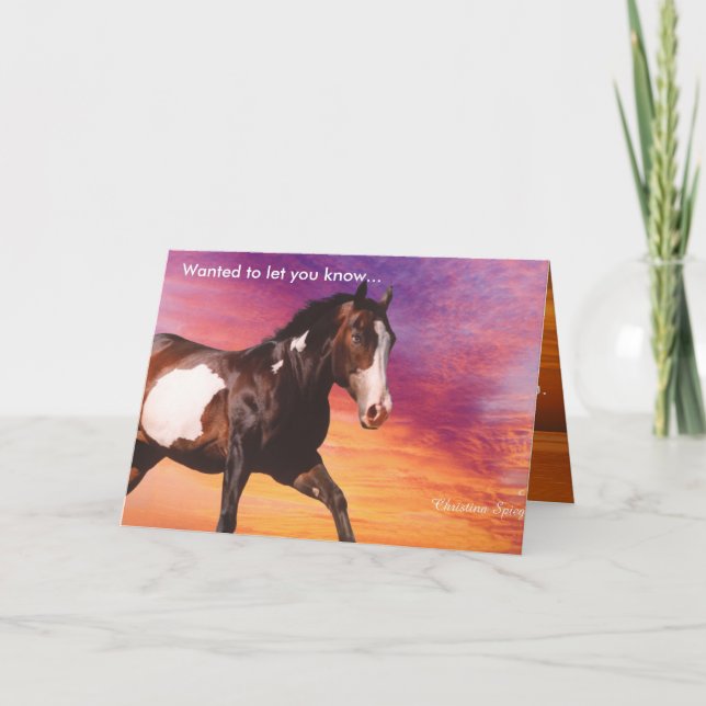 Kärlek och miss dig Horse Greeting Card Kort (Framsida)