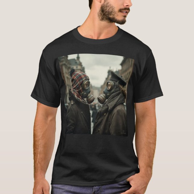 KÄRlek OCH MOTSTÅND Retro Tartan Romantics T Shirt (Framsida)