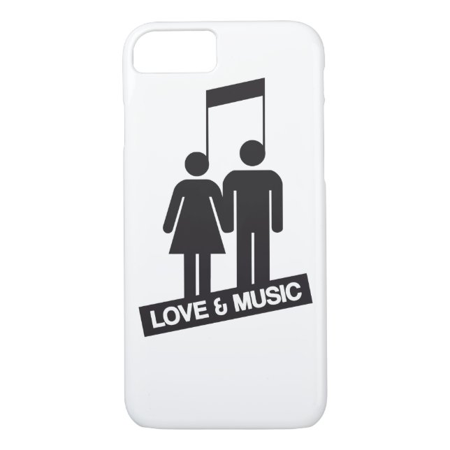 Kärlek och musik Case-Mate iPhone skal (Baksida)