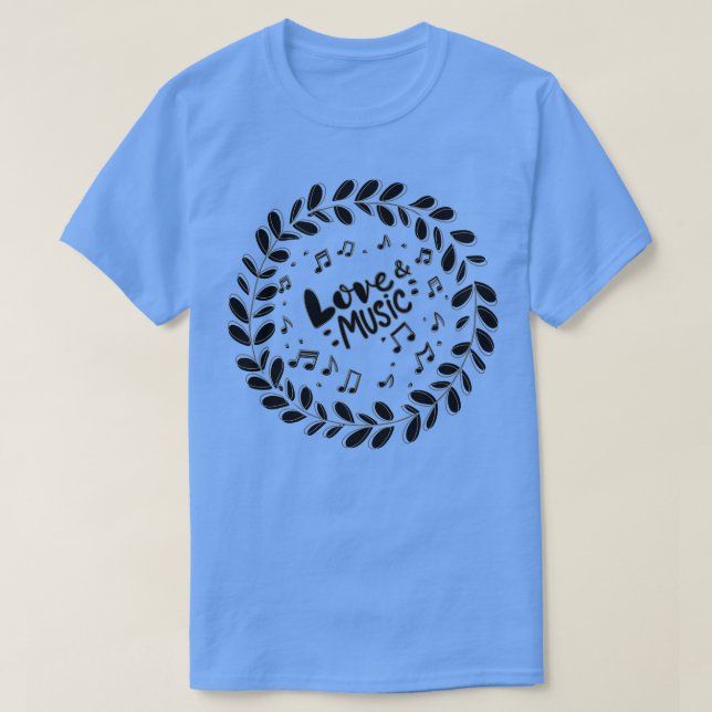 Kärlek och musik t shirt (Design framsida)
