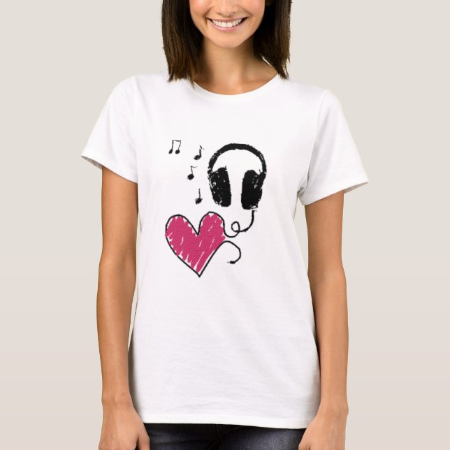 Kärlek och musik t-shirt (Framsida)