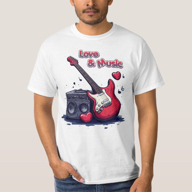 Kärlek och musik t shirt (Framsida)