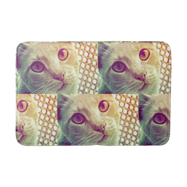 Kärlek och nöd - Cute Cat Ansikte Badrumsmatta (Framsidan)