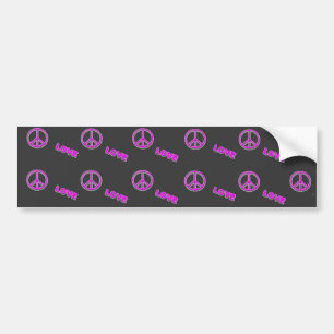 Kärlek och Peace Bumper Sticker Bildekal