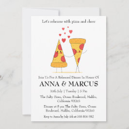 kärlek och pizza roligt rehearsations middagar inbjudningar