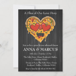 kärlek och pizza roligt rehearsations middagar inbjudningar