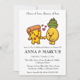 kärlek och pizza roligt rehearsations middagar inbjudningar