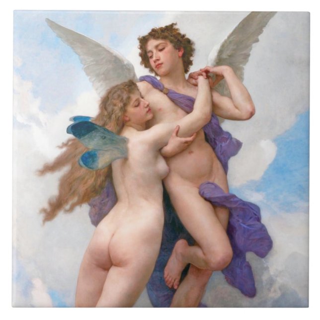 Kärlek och Psyche, Bouguereau Kakelplatta (Framsidan)
