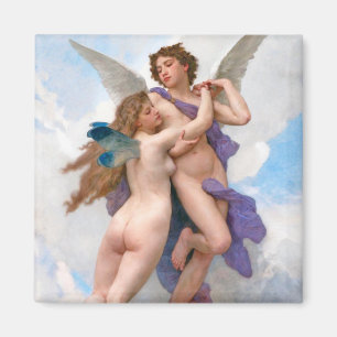 Kärlek och Psyche, Bouguereau Magnet