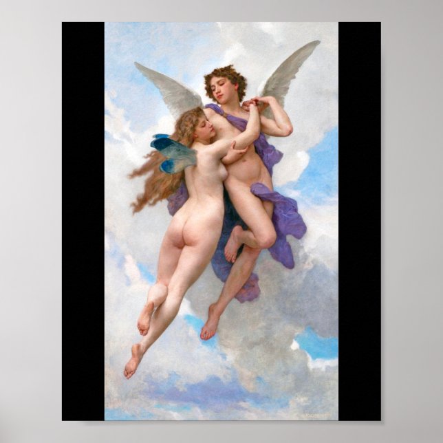 Kärlek och Psyche, Bouguereau Poster (Framsidan)