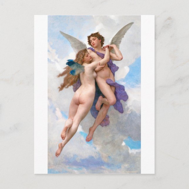 Kärlek och Psyche, Bouguereau Vykort (Framsida)