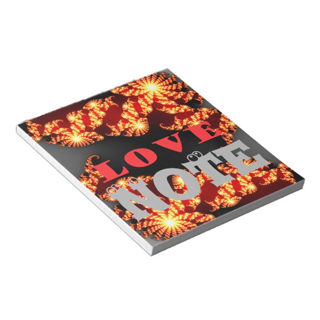 Kärlek och rent kärlek utstrålar från univerNotepa Anteckningsblock (Vinklad)