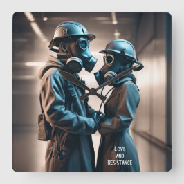 KÄRLEK OCH RESISTANS Cine scope Fyrkantig Klocka