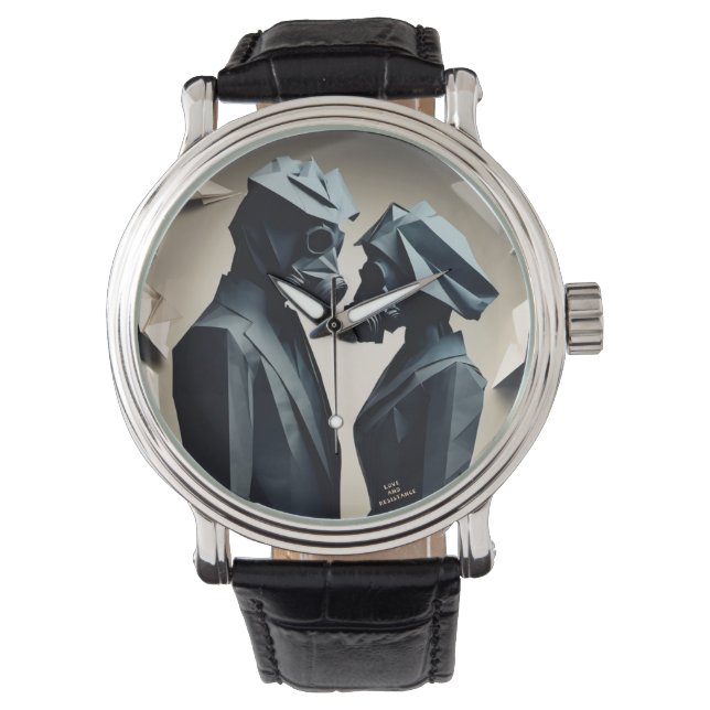 KÄRLEK OCH RESISTANS Origami Armbandsur (Framsida)
