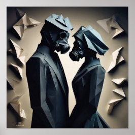 KÄRLEK OCH RESISTANS Origami Poster