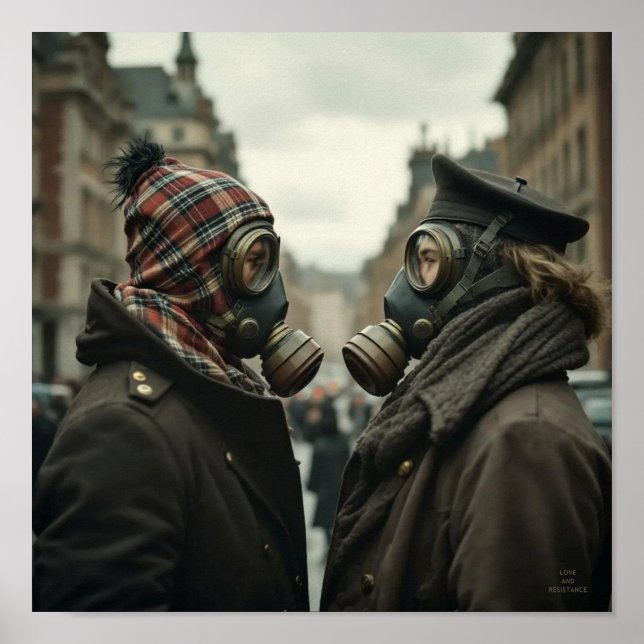 KÄRLEK OCH RESISTANS Retro Tartan Romantics Poster (Framsidan)