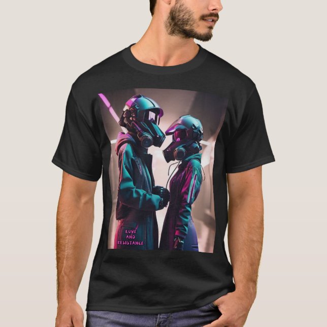 KÄRLEK OCH RESISTENS framtida räckvidd T Shirt (Framsida)
