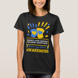 Kärlek och Respect söt World down syndrome T Shirt