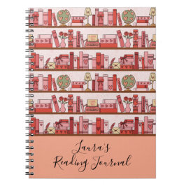 Kärlek och romantik bokhylla läsjournal anteckningsbok