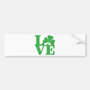KÄRLEK och Shamrocks Bildekal