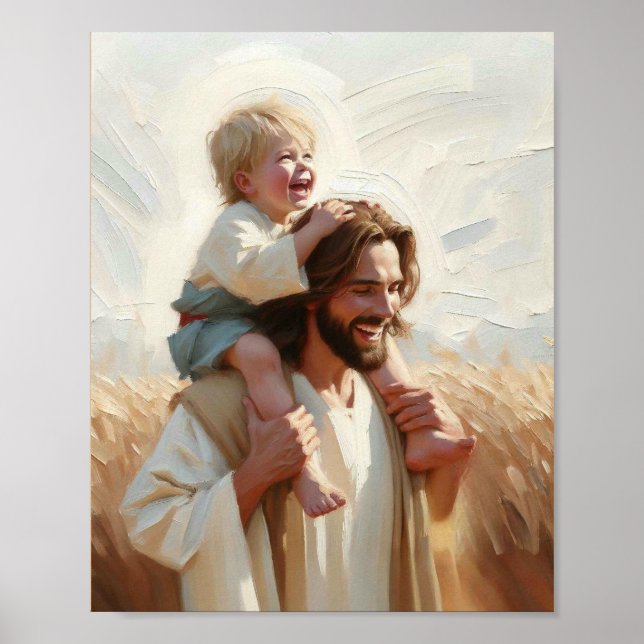 Kärlek och skratt - Jesus with Children Digital Ch Poster (Framsidan)