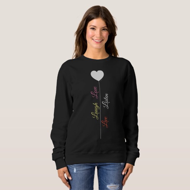 Kärlek och skratt t shirt (Hel framsida)