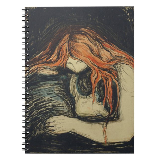 Kärlek och Smärta (Vampyren) (av Edvard Munch) Anteckningsbok (Framsidan)